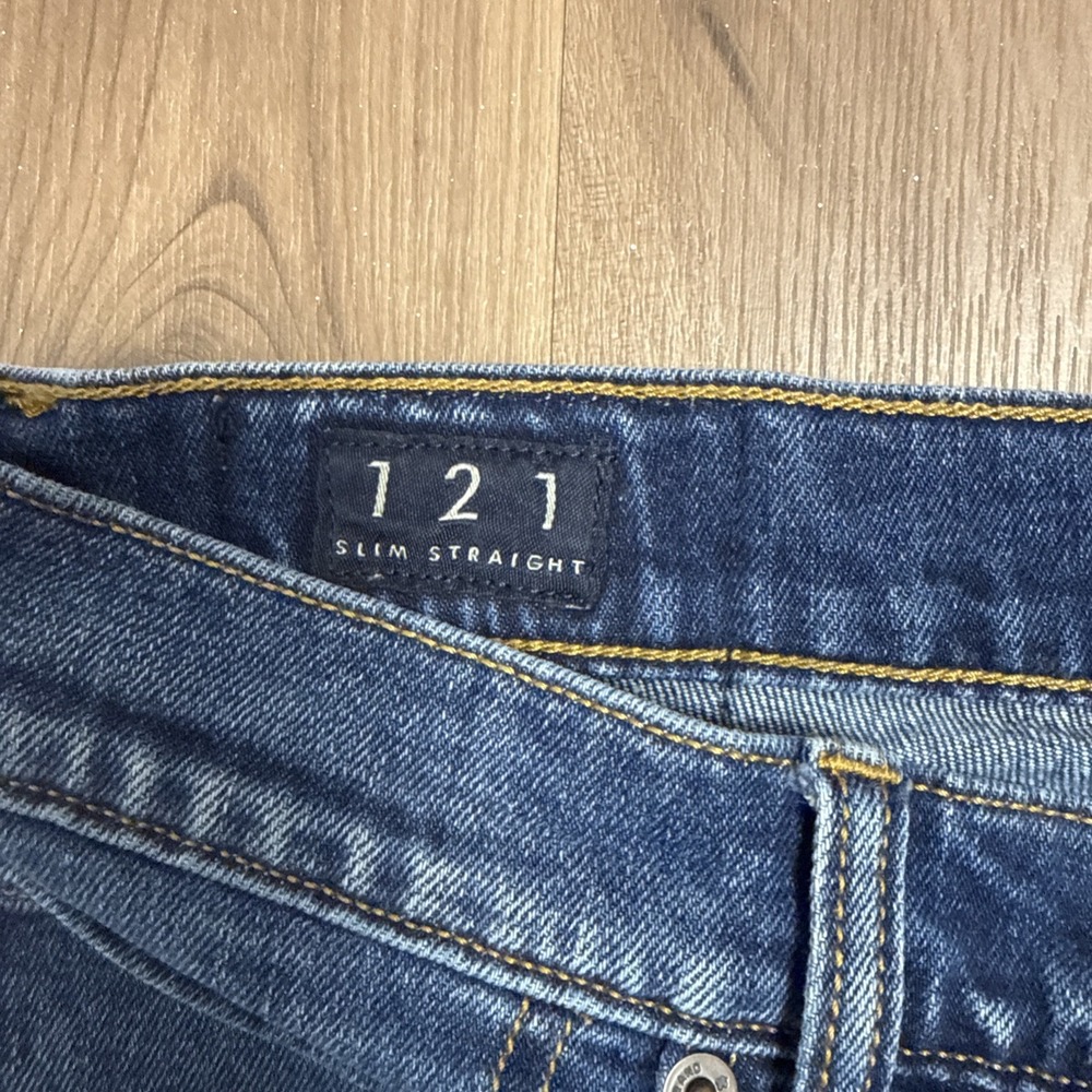 Lucky Brand Jeans 121 Men 32x32 Blue Slim Straight‎ Fit Cotton Blend Light Wash - Picture 9 of 13